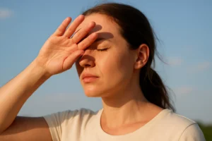 Leki wywołujące nadwrażliwość na światło na stole obok kremu ochronnego, przygotowanie skóry przed zabiegiem estetycznym.
